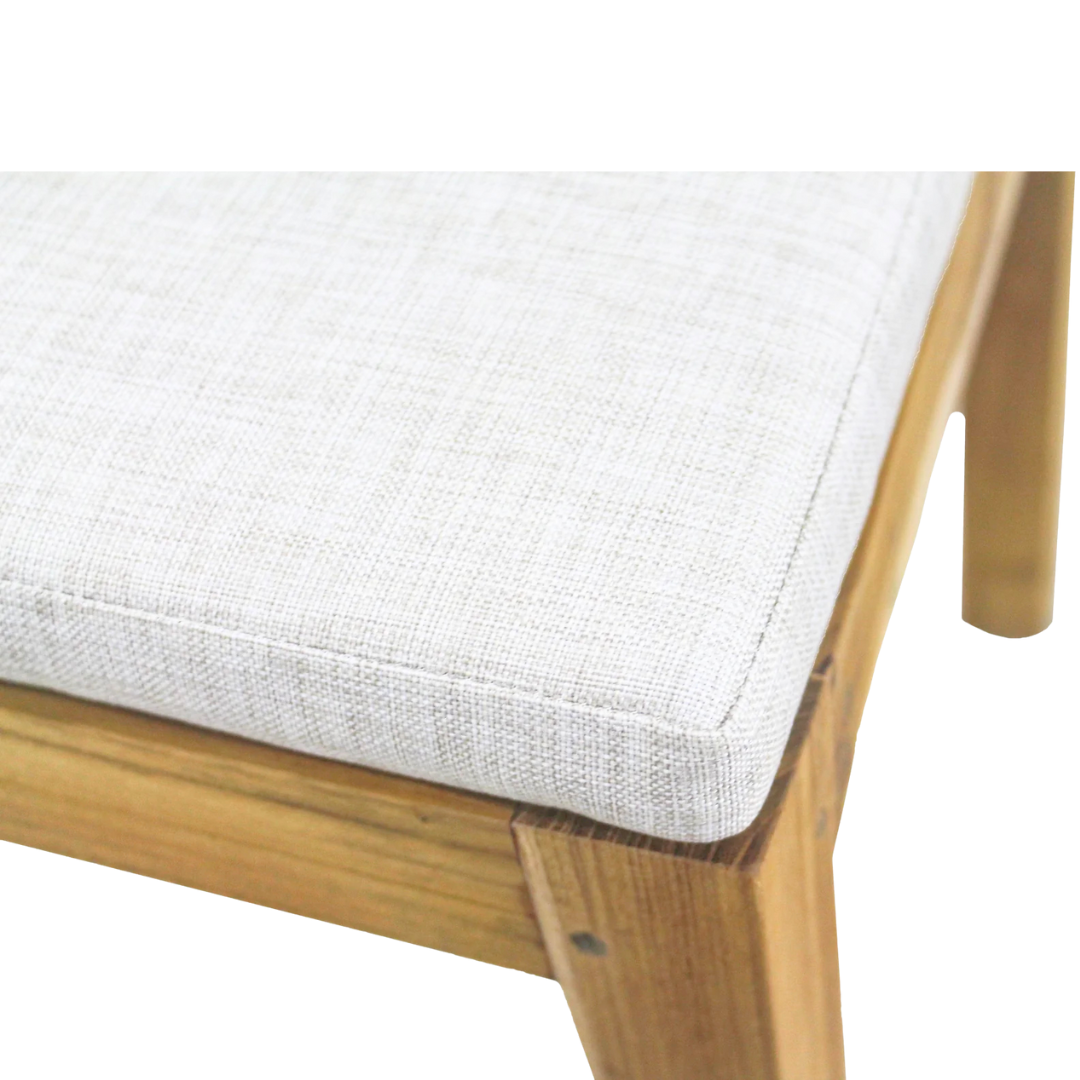 BATANTA TEAK DINING CHAIR | NATURAL/WHITE 42X48X92CM