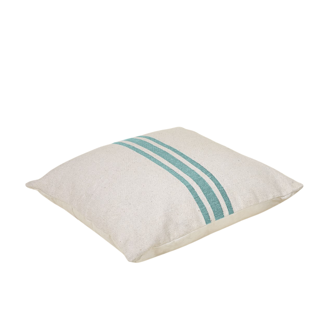 DHARMA CUSHIONI | IVORY/TURQUOISE