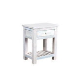 FORMENTERA COLLECTION BEDSIDE TABLE | WHITE WASH 60X40X70CM