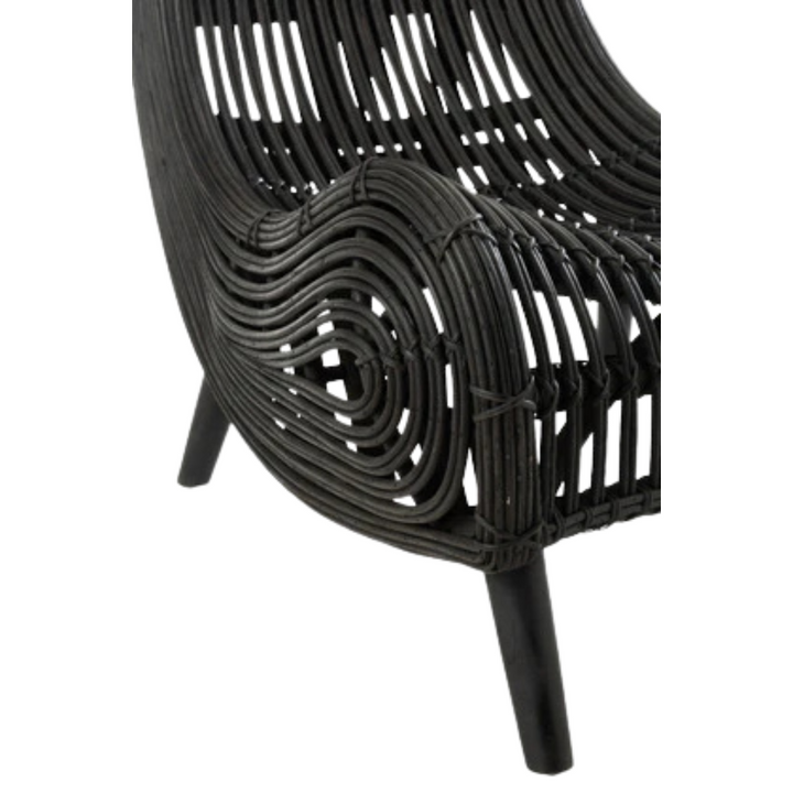 PEACOCK BLACK CHAIR | 60X90X85CM