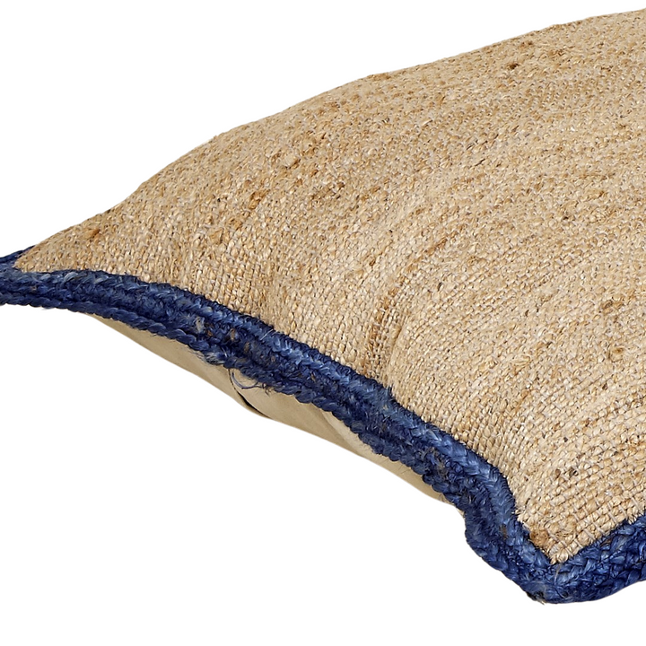 SAMSARA JUTE CUSHION | 80X80CM NATURAL/BLUE