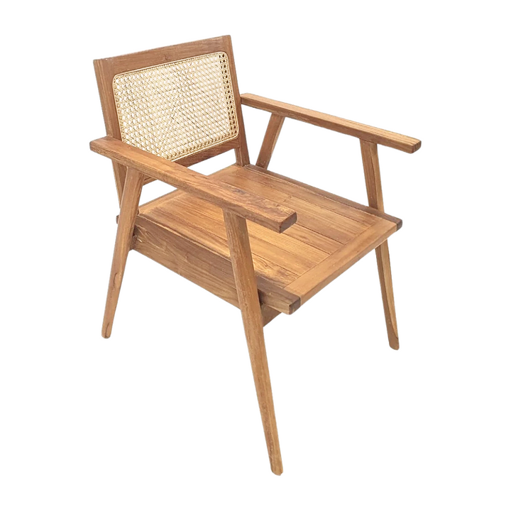 BORA BORA TEAK WOOD & RATTAN ARMCHAIR | 57X65X80CM