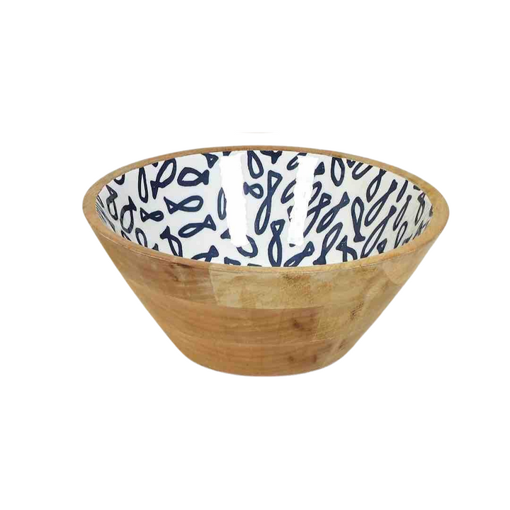 VARANASI WOOD BOWL | 30X12CM