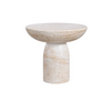 TRAVERTINE SIDE TABLE