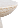 TRAVERTINE SIDE TABLE