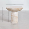 TRAVERTINE SIDE TABLE