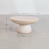 TRAVERTINE SIDE TABLE