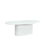 ORGANIC CEMENT DINING TABLE | WHITE 230X130X75CM