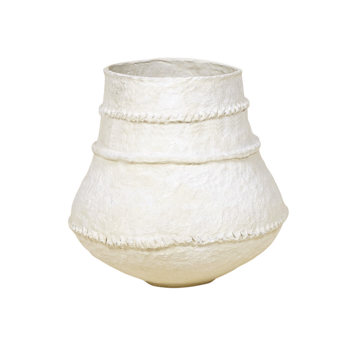 PAPYROS VASE | WHITE 36X36CM