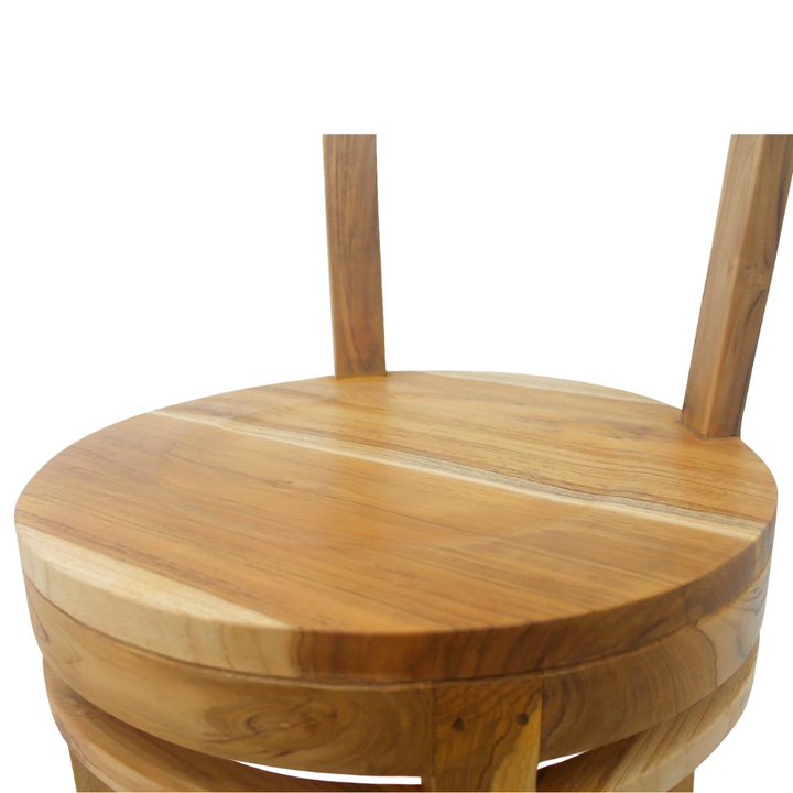 KAWE TEAK DINING CHAIR | NATURAL 45X45X90CM