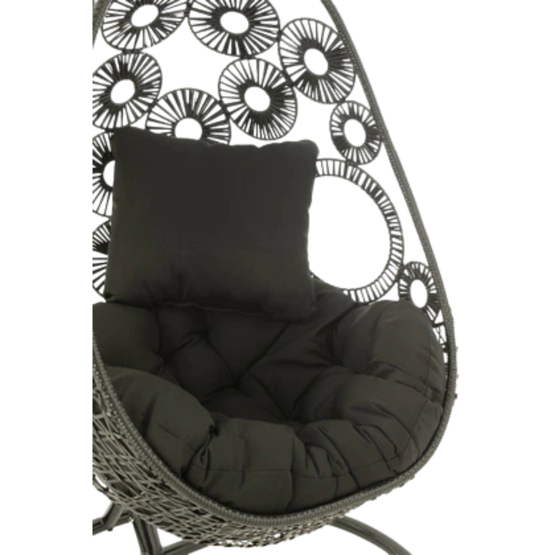 RIRAL HANGING CHAIR | BLACK 113X103X197CM