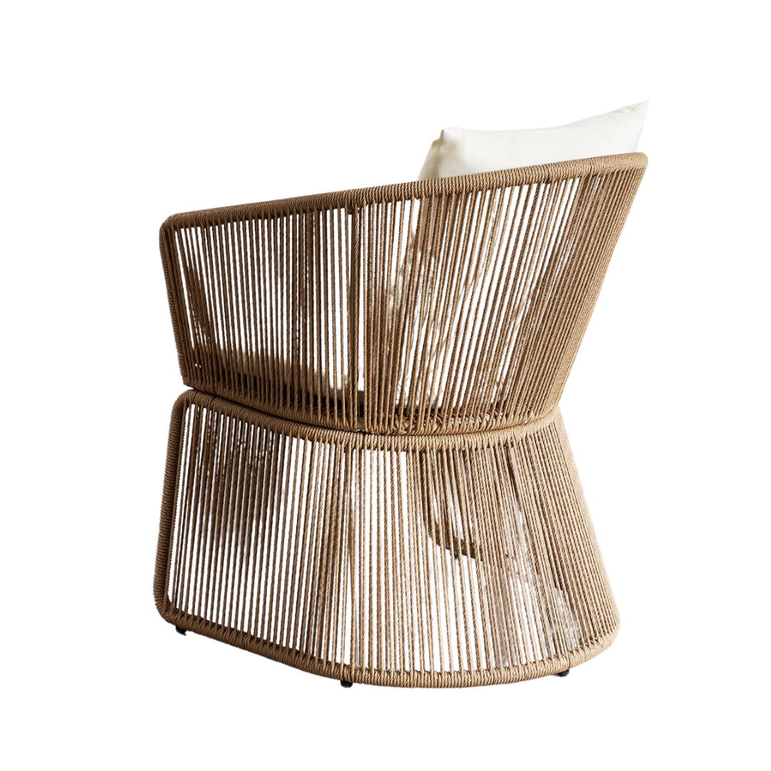 SAIGON WICKER DINING CHAIR | NATURAL/WHITE 64X70X91CM