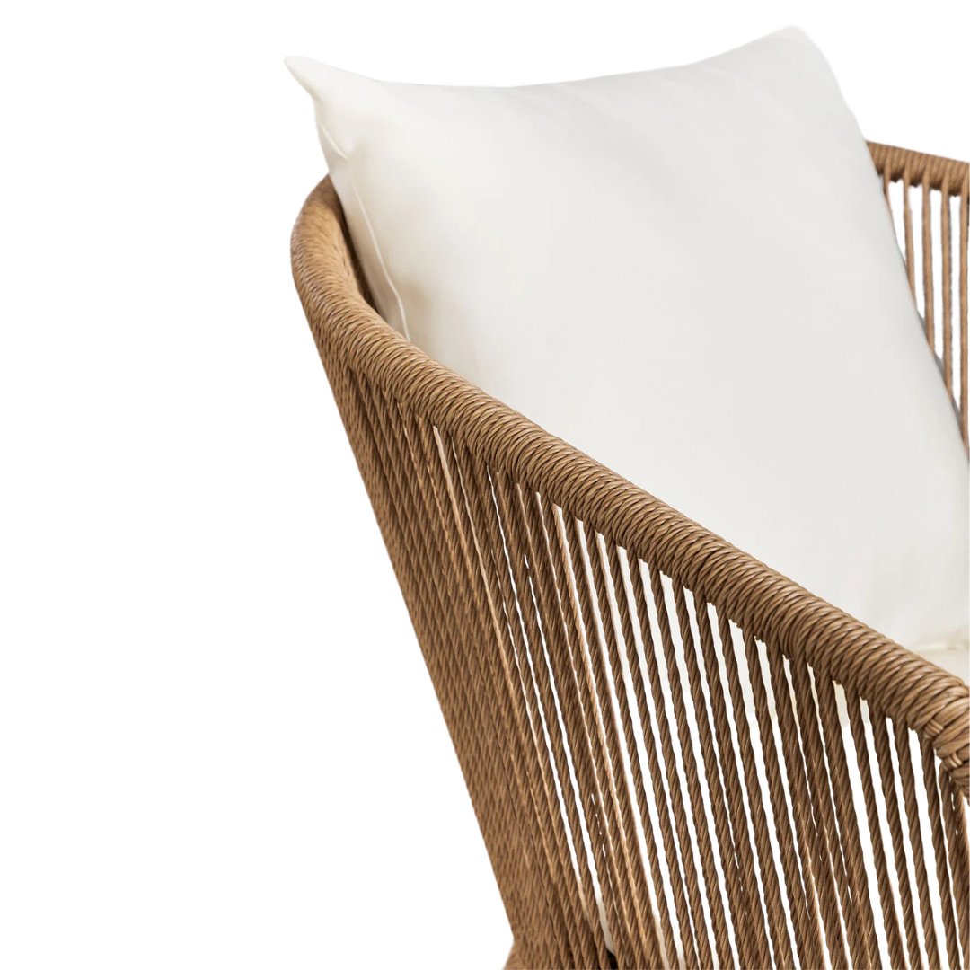 SAIGON WICKER DINING CHAIR | NATURAL/WHITE 64X70X91CM