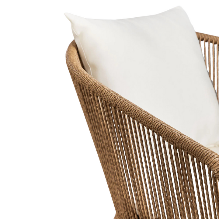SAIGON WICKER DINING CHAIR | NATURAL/WHITE 64X70X91CM