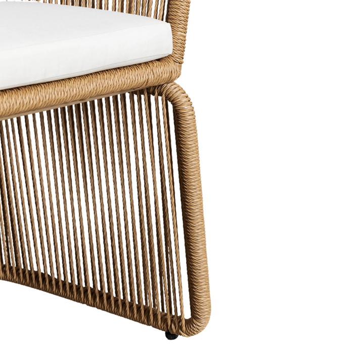 SAIGON WICKER DINING CHAIR | NATURAL/WHITE 64X70X91CM