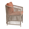 UBUD DINING CHAIR | BEIGE/SALMON 60X60X85CM