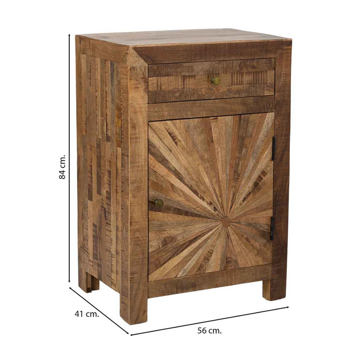 SUBURST BEDSIDE TABLE | 56X41X84CM