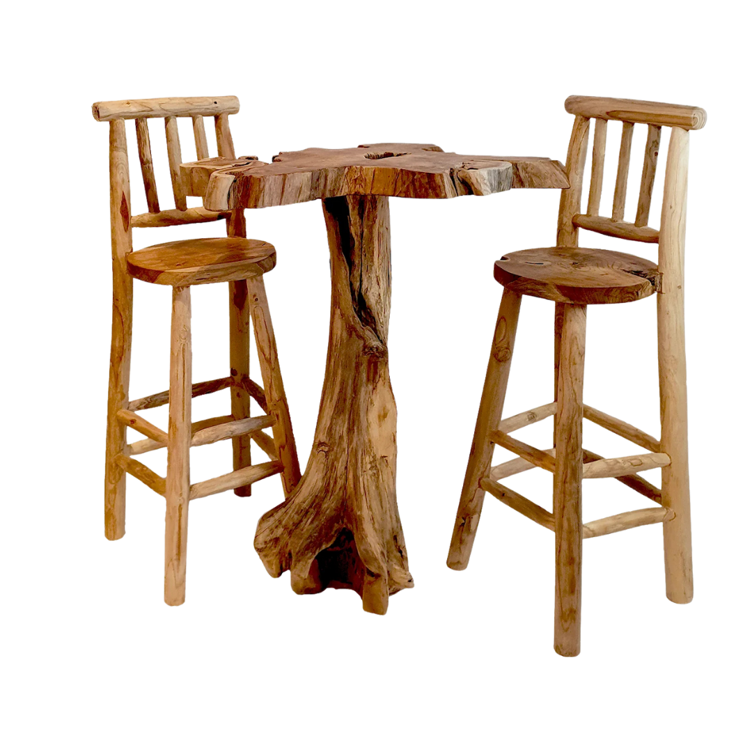OSAKA TEAK ROOT BAR TABLE | 70X100CM