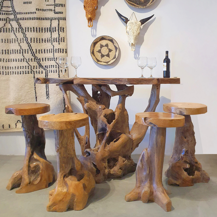 MITRA TEAK ROOT BAR TABLE | 155X45X100CM