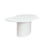ORGANIC CEMENT DINING TABLE | WHITE 230X130X75CM