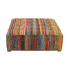 FARSHA CHINDI SQUARE POUF | 115X115X45CM