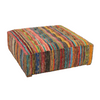 FARSHA CHINDI SQUARE POUF | 115X115X45CM