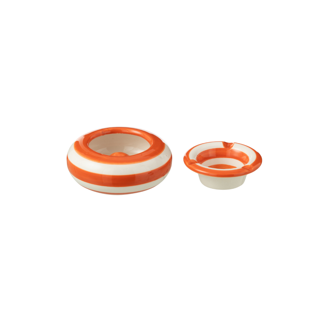 ZUMA STRIPES ASHTRAY | ORANGE