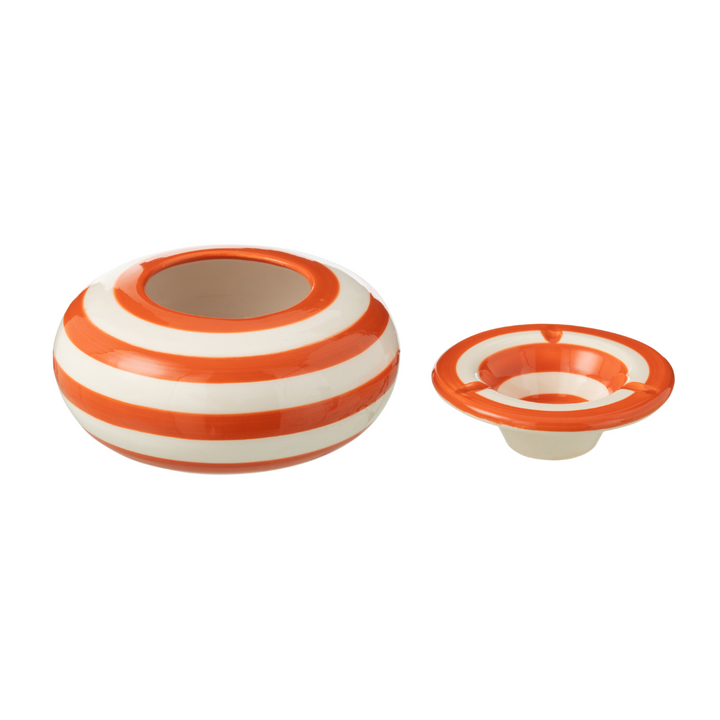 ZUMA STRIPES ASHTRAY | ORANGE