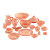 ZUMA STRIPES APERO DISH | ORANGE 24X4CM