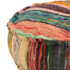 FARSHA CHINDI ROUND POUF | 55X20CM