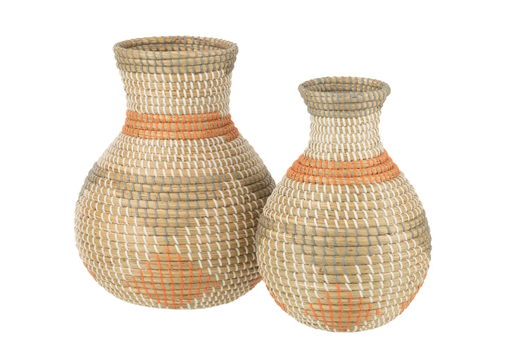 ORANGE GHANA VASE