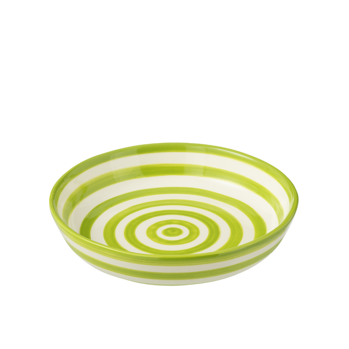 ZUMA STRIPES LOW BOWL | GREEN 25X6CM