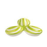 ZUMA STRIPES APERO DISH | GREEN 24X4CM