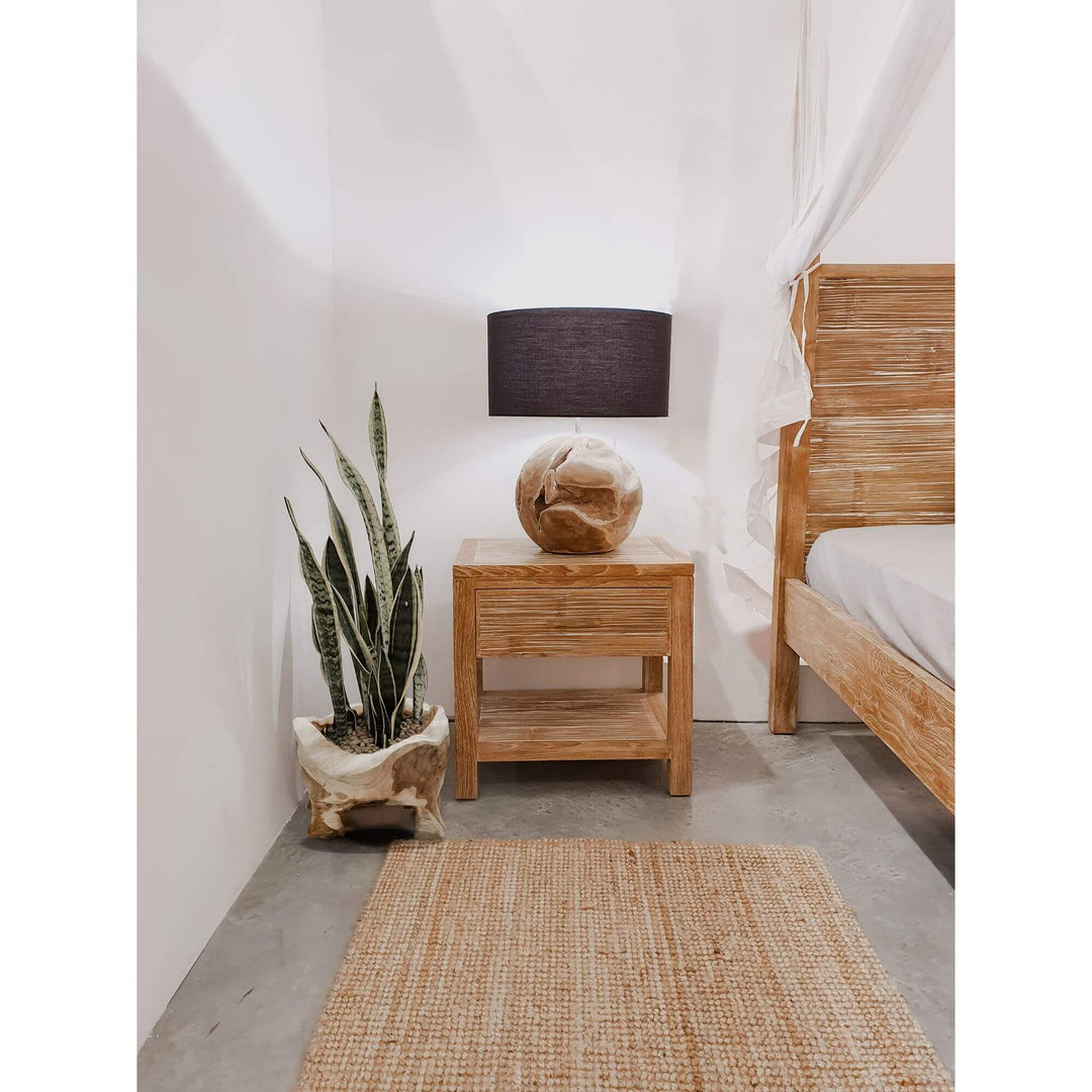 CERAM TEAK POT | 35X30CM NATURAL