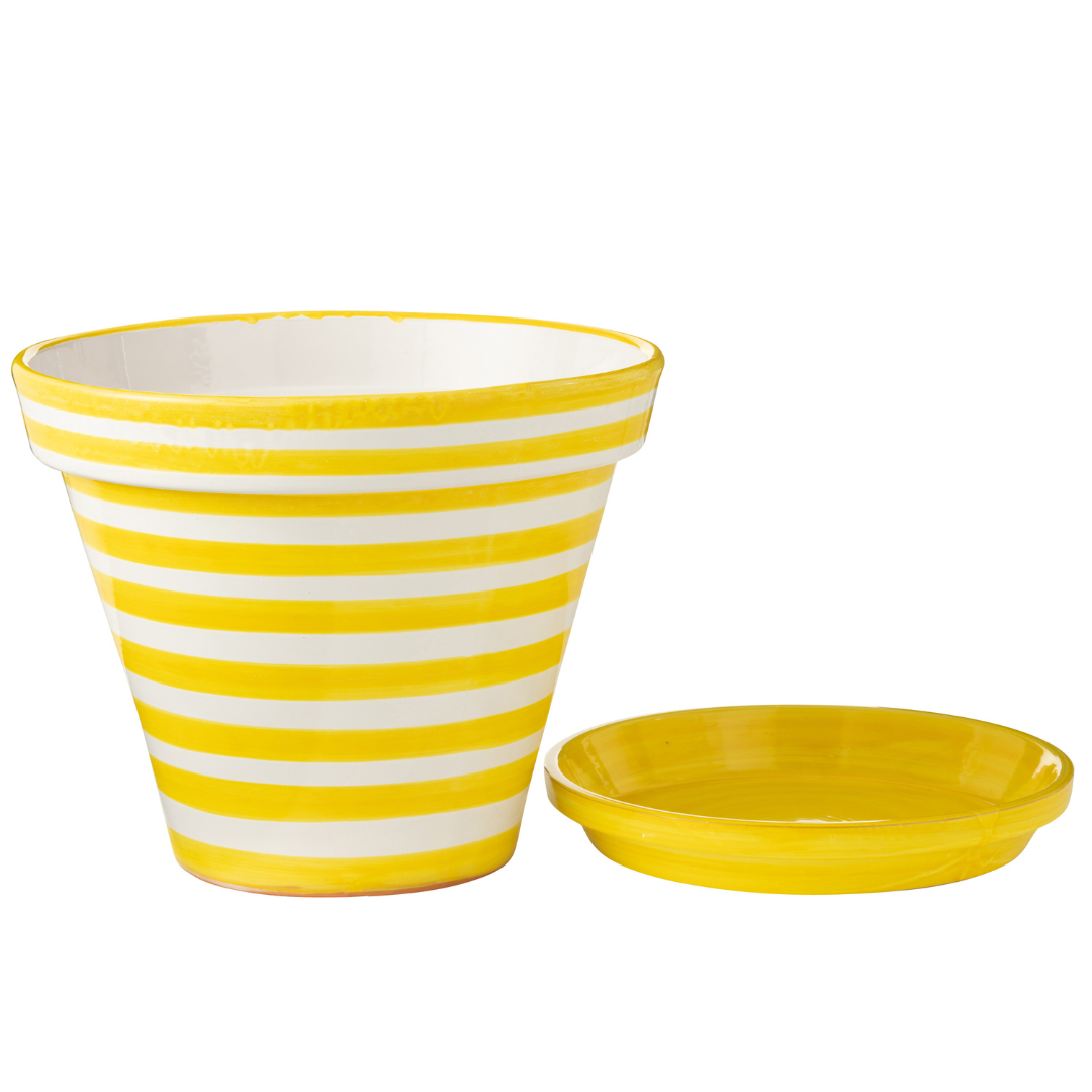 ZUMA STRIPES FLOWERPOT | YELLOW