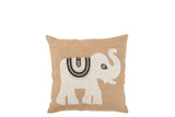 ELEPHANT CUSHION WHITE 45X45