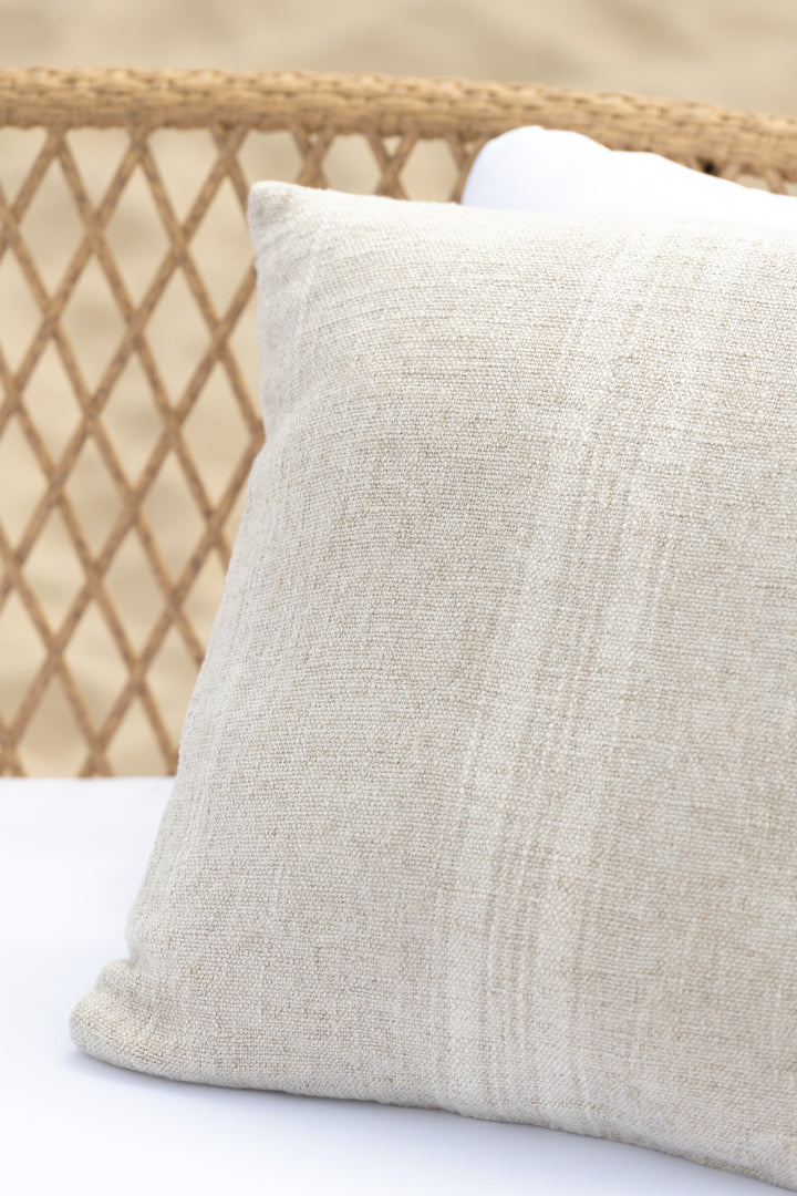 LINEN STRIPES 45X45 CUSHION - TAUPE