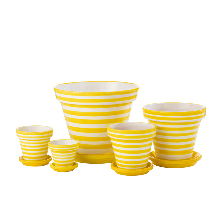 ZUMA STRIPES FLOWERPOT | YELLOW