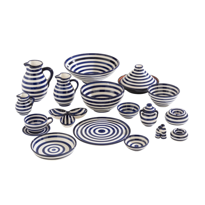 ZUMA STRIPES SALT & PEPPER POTS | BLUE 7X4.5X8CM