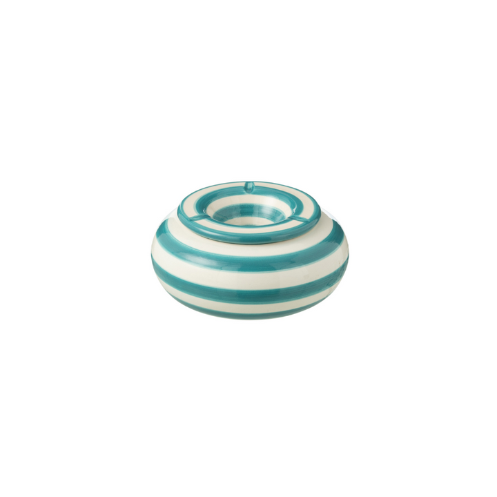 ZUMA STRIPES ASHTRAY | TURQUOISE