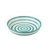 ZUMA STRIPES LOW BOWL | TURQUOISE 25X6CM