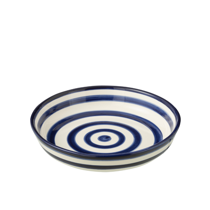ZUMA STRIPES LOW BOWL | BLUE 25X6CM