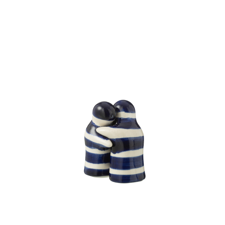 ZUMA STRIPES SALT & PEPPER POTS | BLUE 7X4.5X8CM