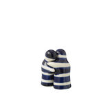 ZUMA STRIPES SALT & PEPPER POTS | BLUE 7X4.5X8CM
