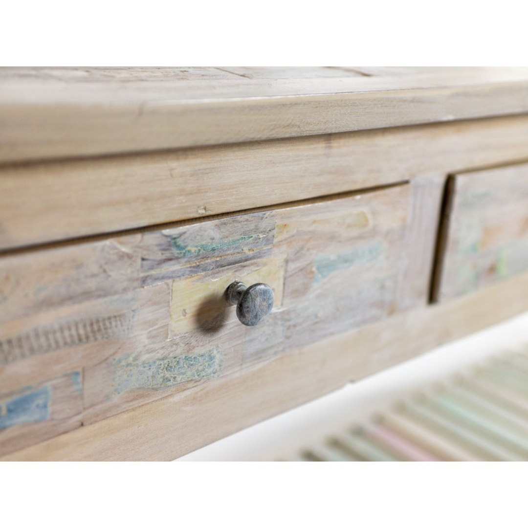 FORMENTERA COLLECTION CONSOLE | WHITE WASH CONSOLE 180X40X76CM