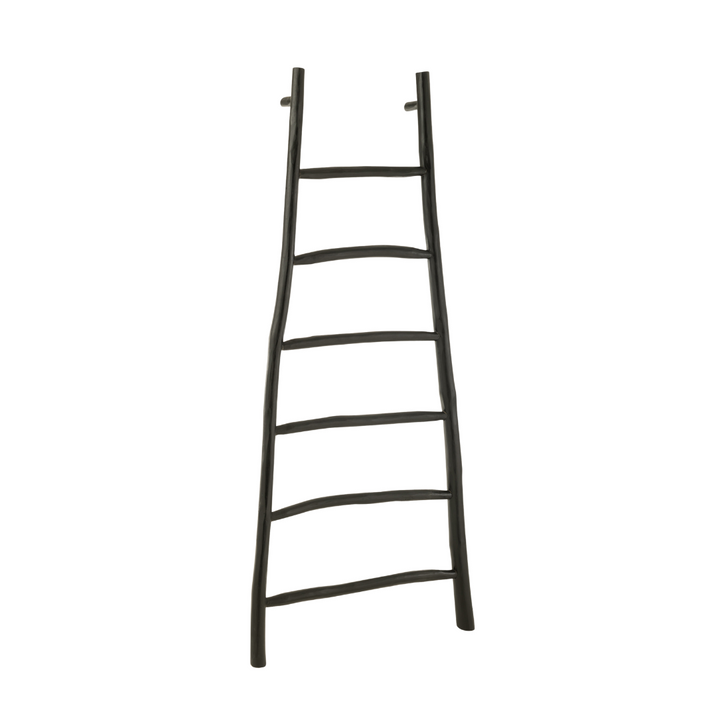 ARIDE TEAK LADDER | BLACK 81X185CM