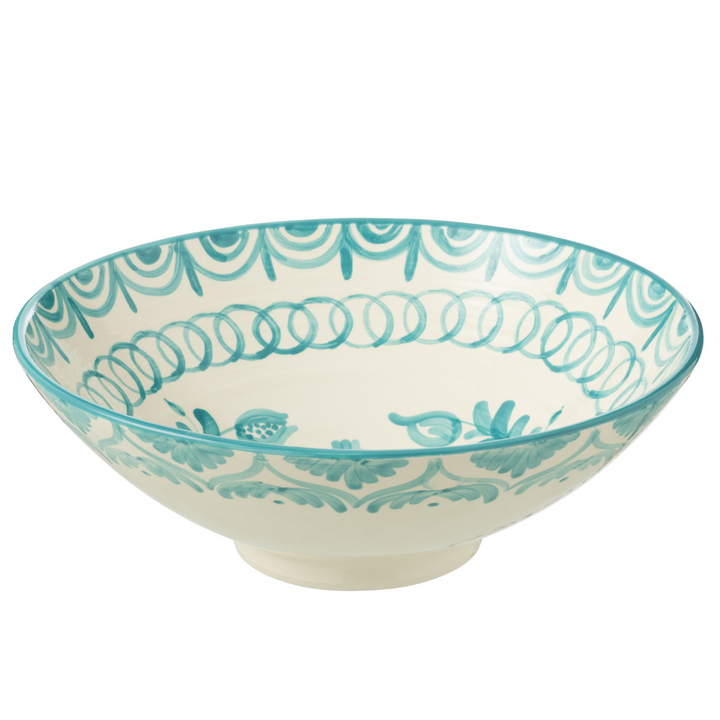 ZUMA FLOWER SALADIER | TURQUOISE 40X15CM