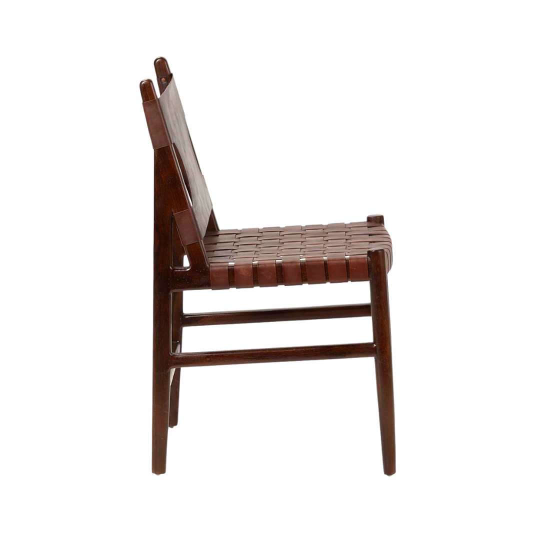 KWESI LEATHER DINING CHAIR | 51X52X85CM