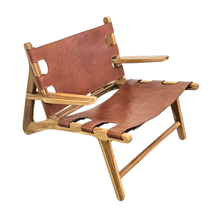 MILAIDHOO LEATHER LOUNGE ARMCHAIR | 65X80X68CM