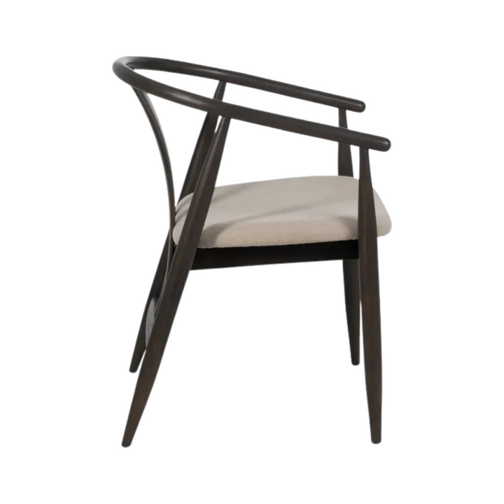 RABAT OAK DINING CHAIR | BLACK 56.5X57X76.5CM